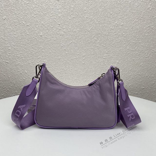 prada女包 普拉達2020新款nylon Hobo手拎包 時尚百搭 prada腋下包 1BH204 Prada單肩斜挎包  pyd2385